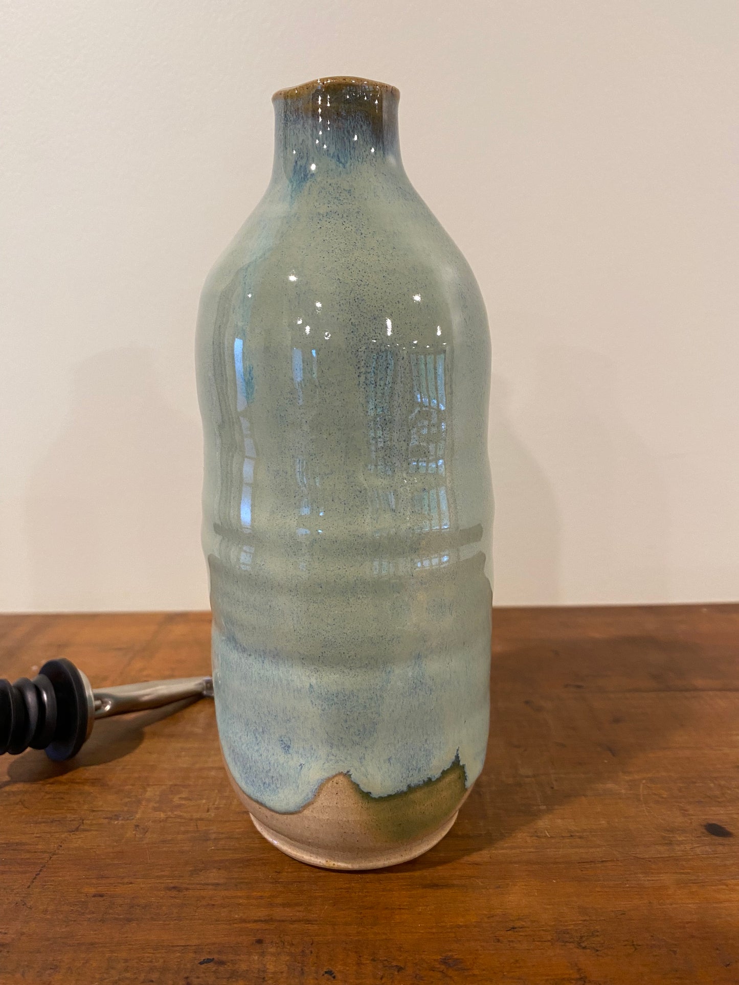 Green oil bottle
