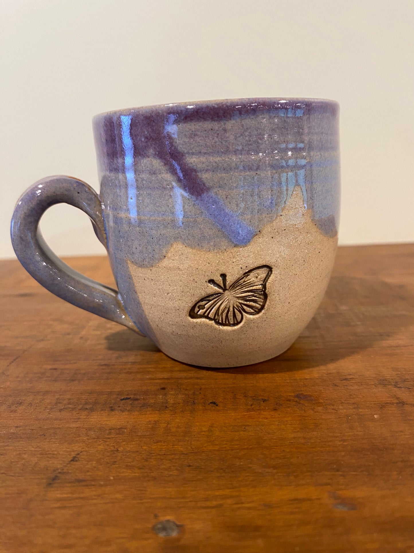 Purple butterfly. mini mug