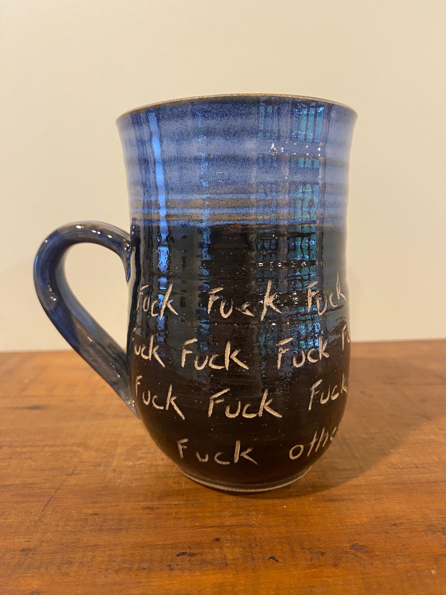 F*** mug blue