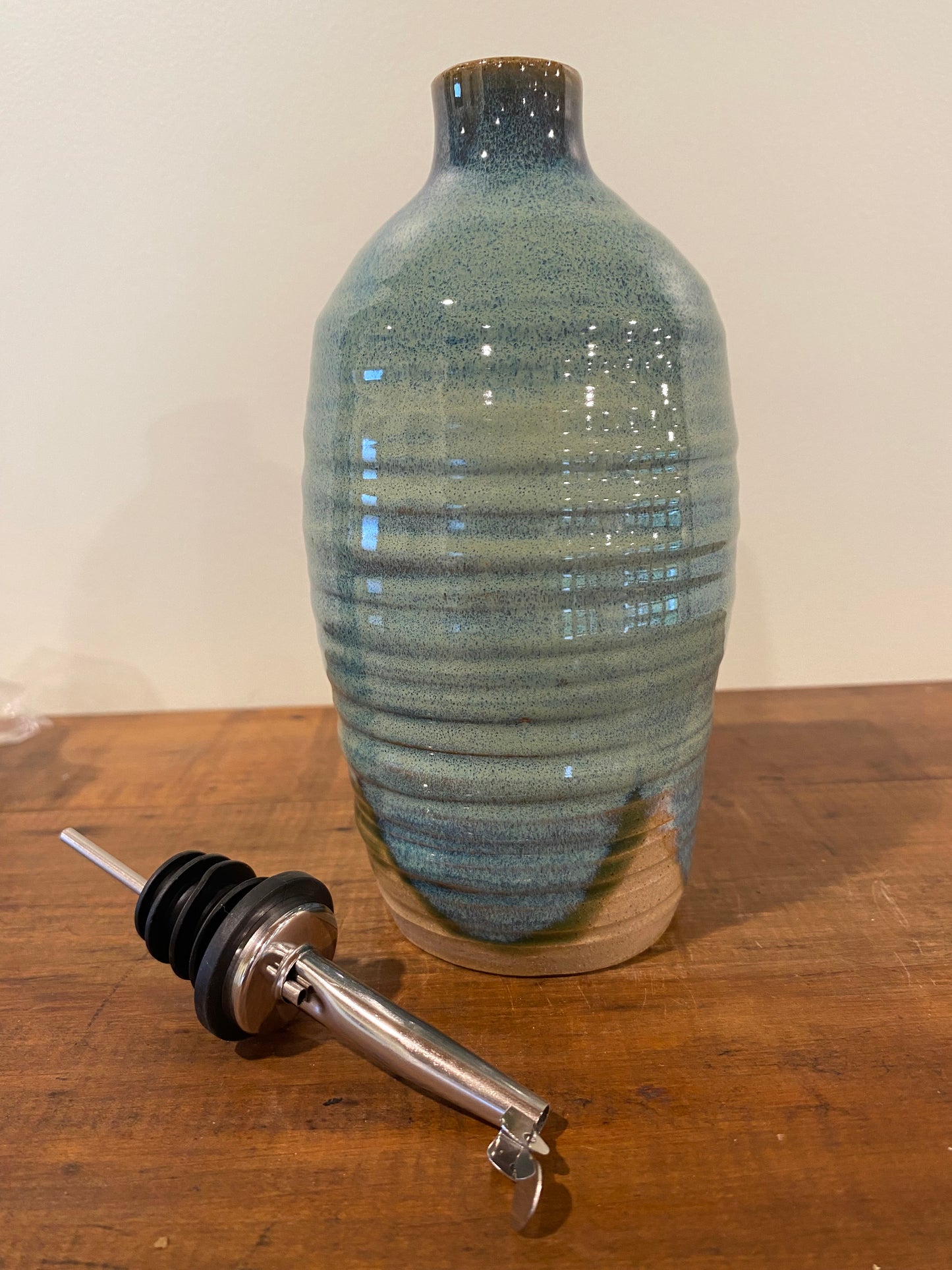 Green oil bottle