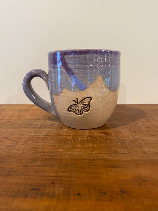 Purple butterfly.  mini mug