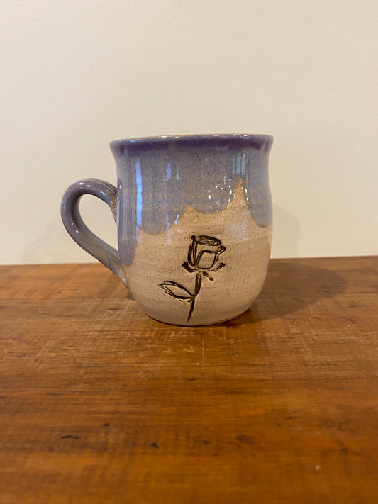 Purple rose mini mug