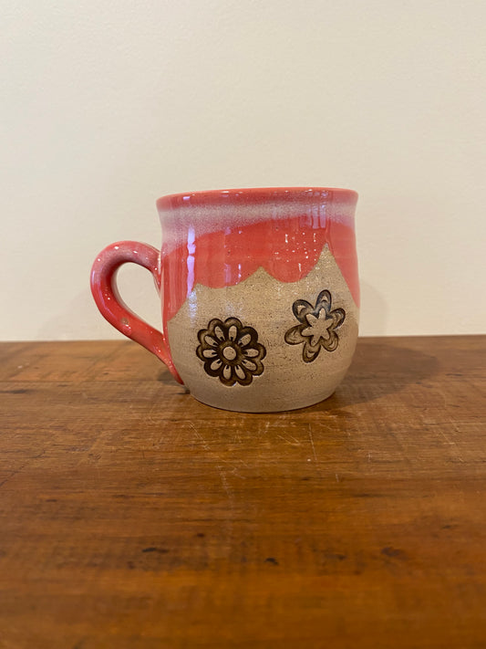 Pink flowers mini mug