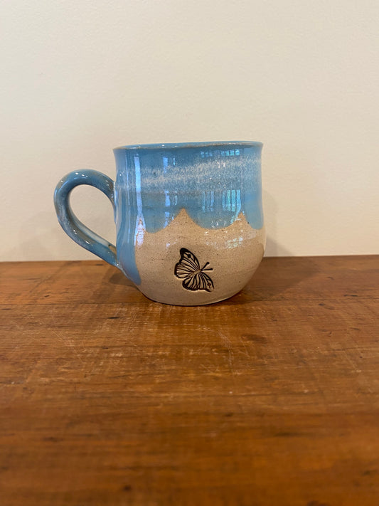 Butterfly turquoise  mini mug