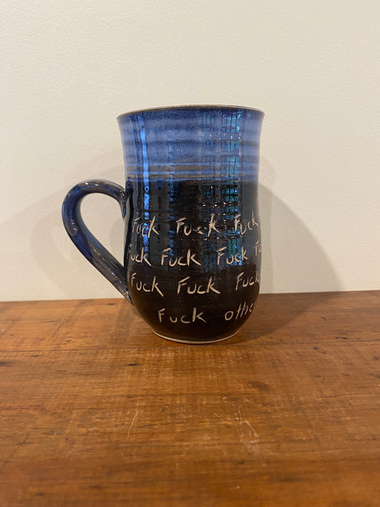 F*** mug blue