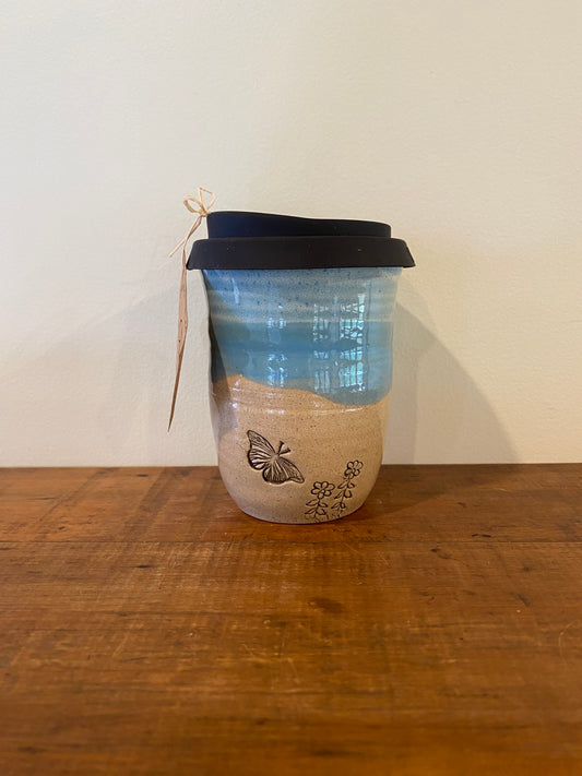 Butterfly with flowers  Regular Keep Cup