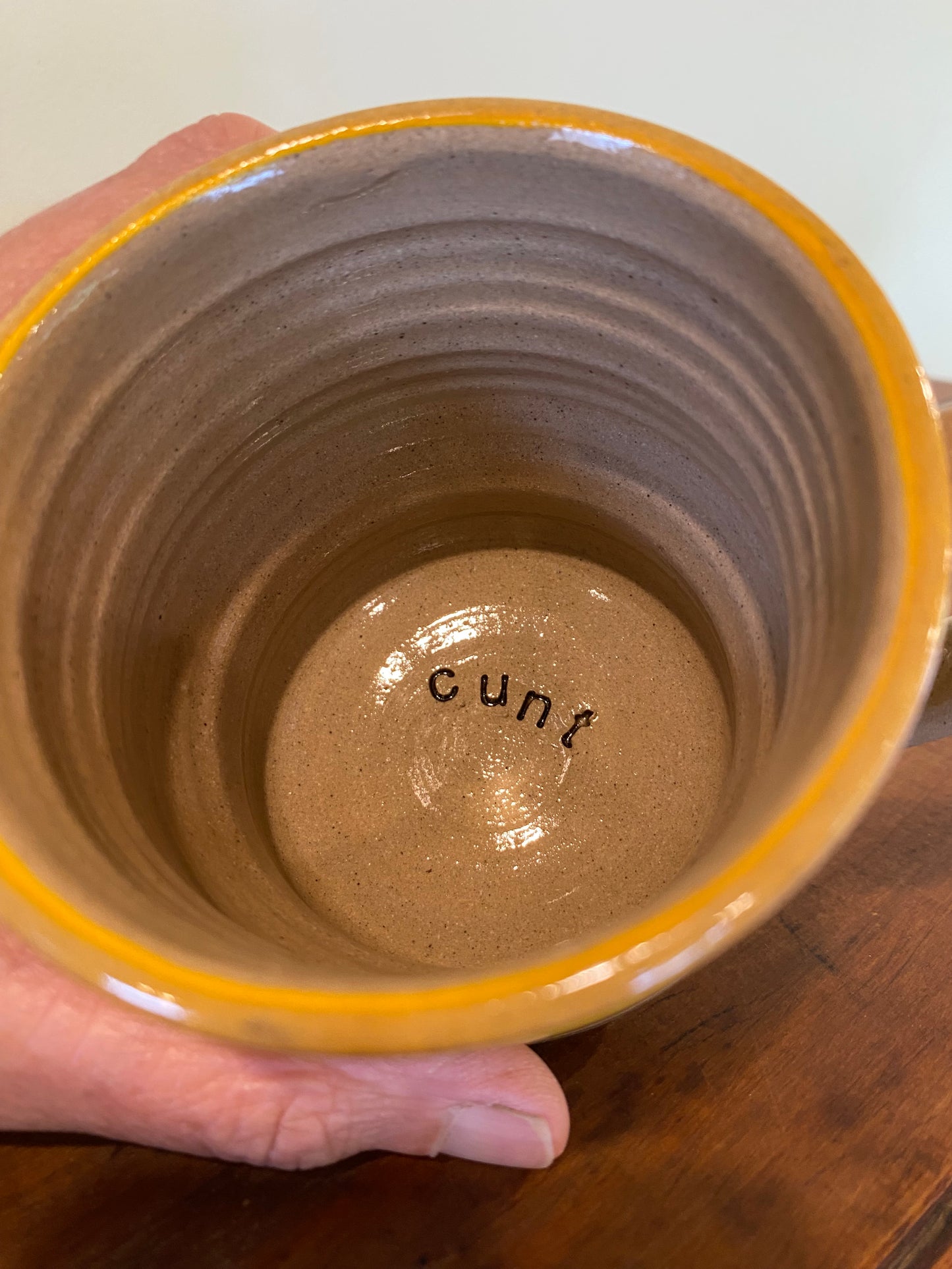 Sunny stripe mug with suprise C***