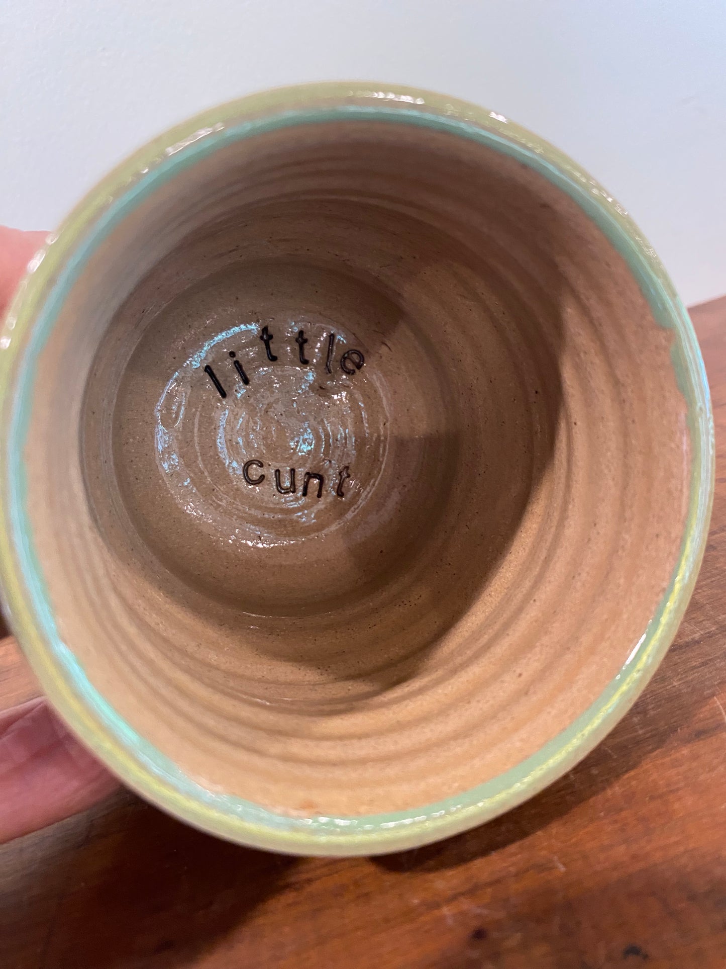 Sunny stripe mug with suprise little C***