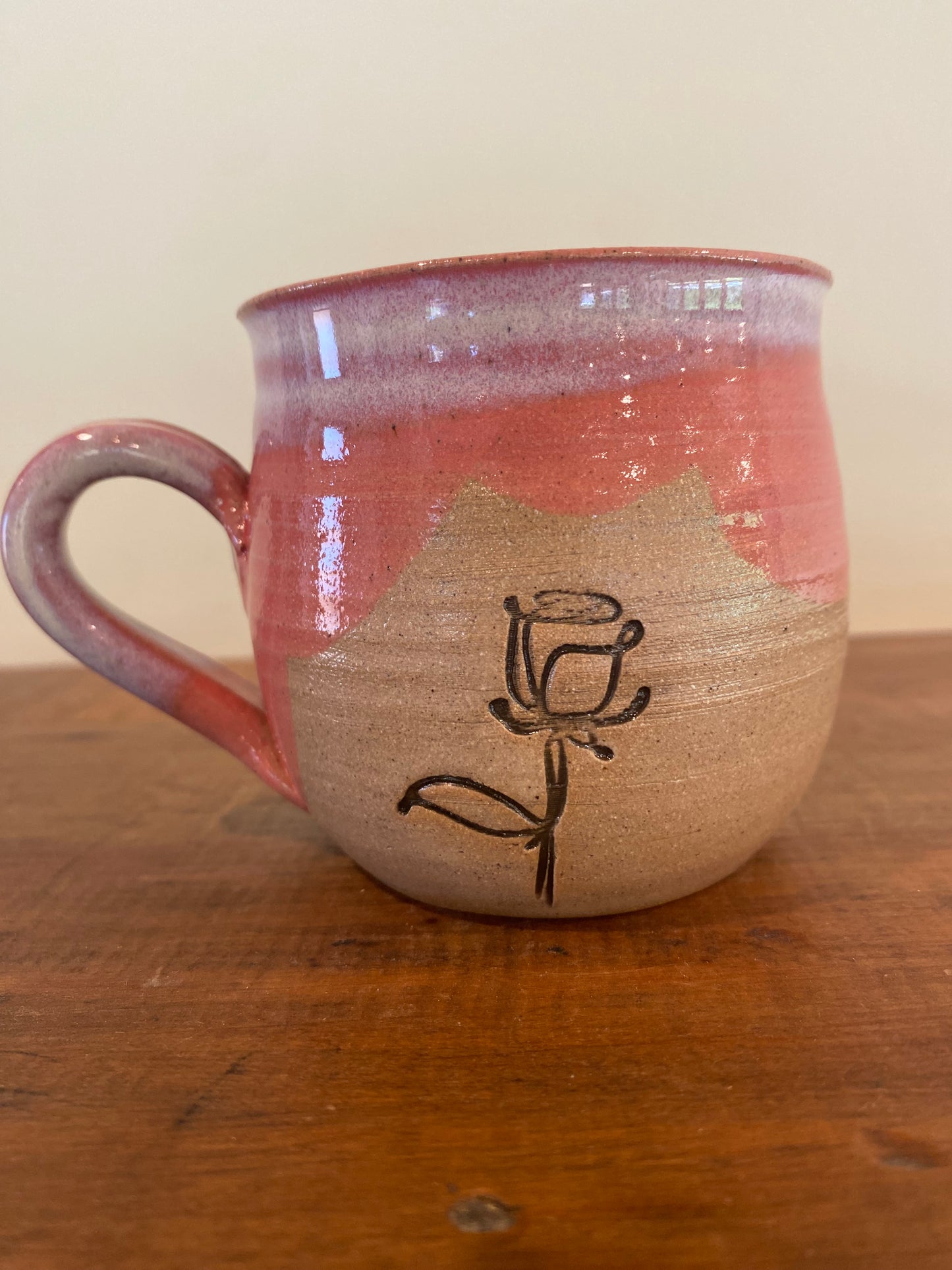 Pink rose mini mug