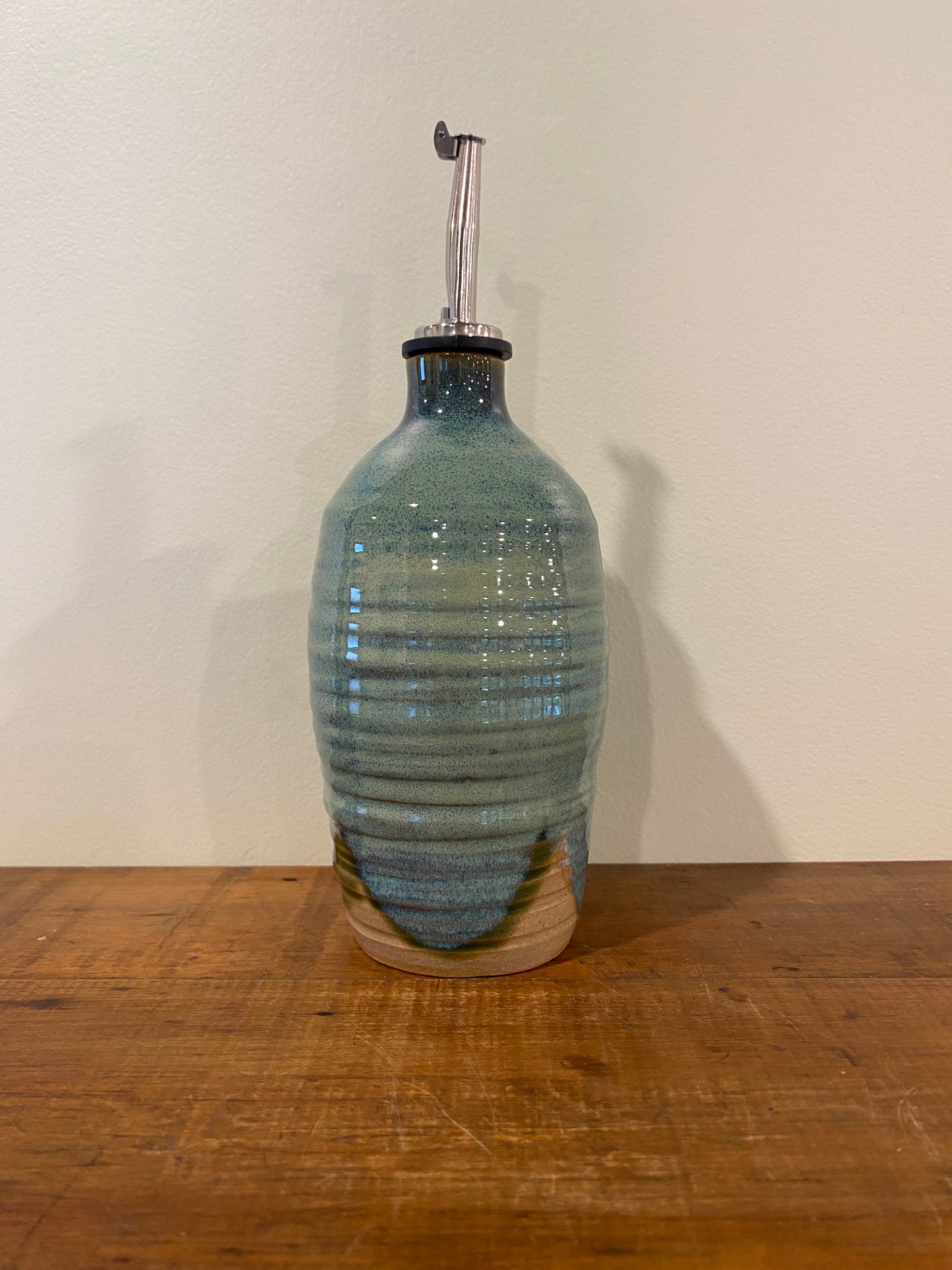 Green oil bottle