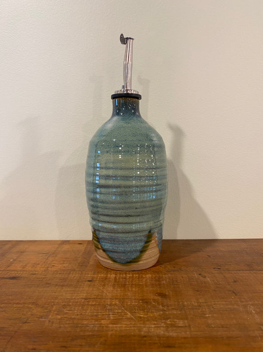 Green oil bottle