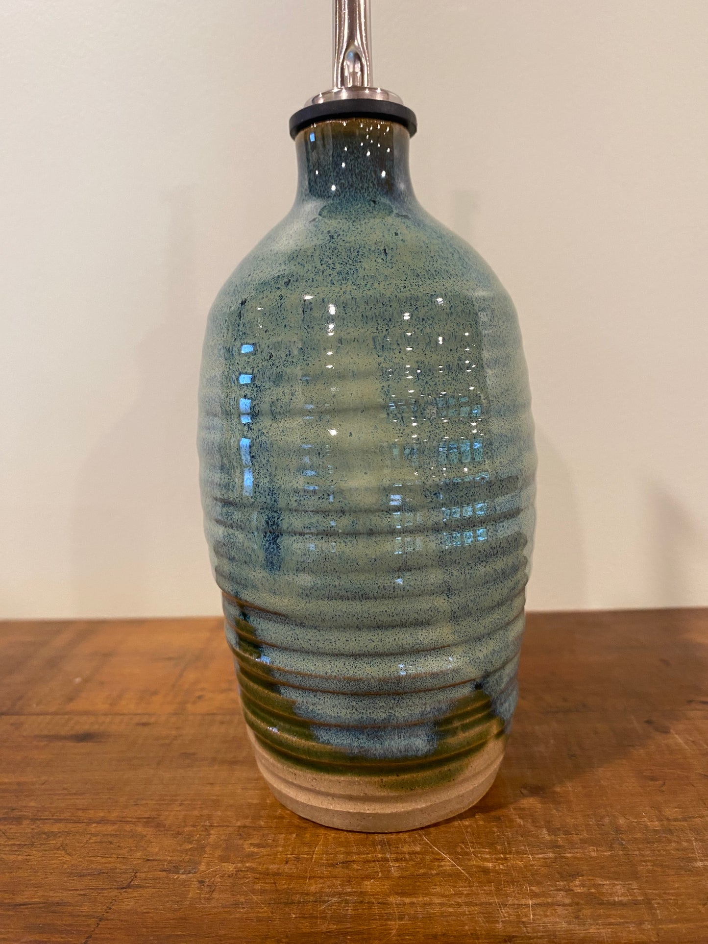 Green oil bottle