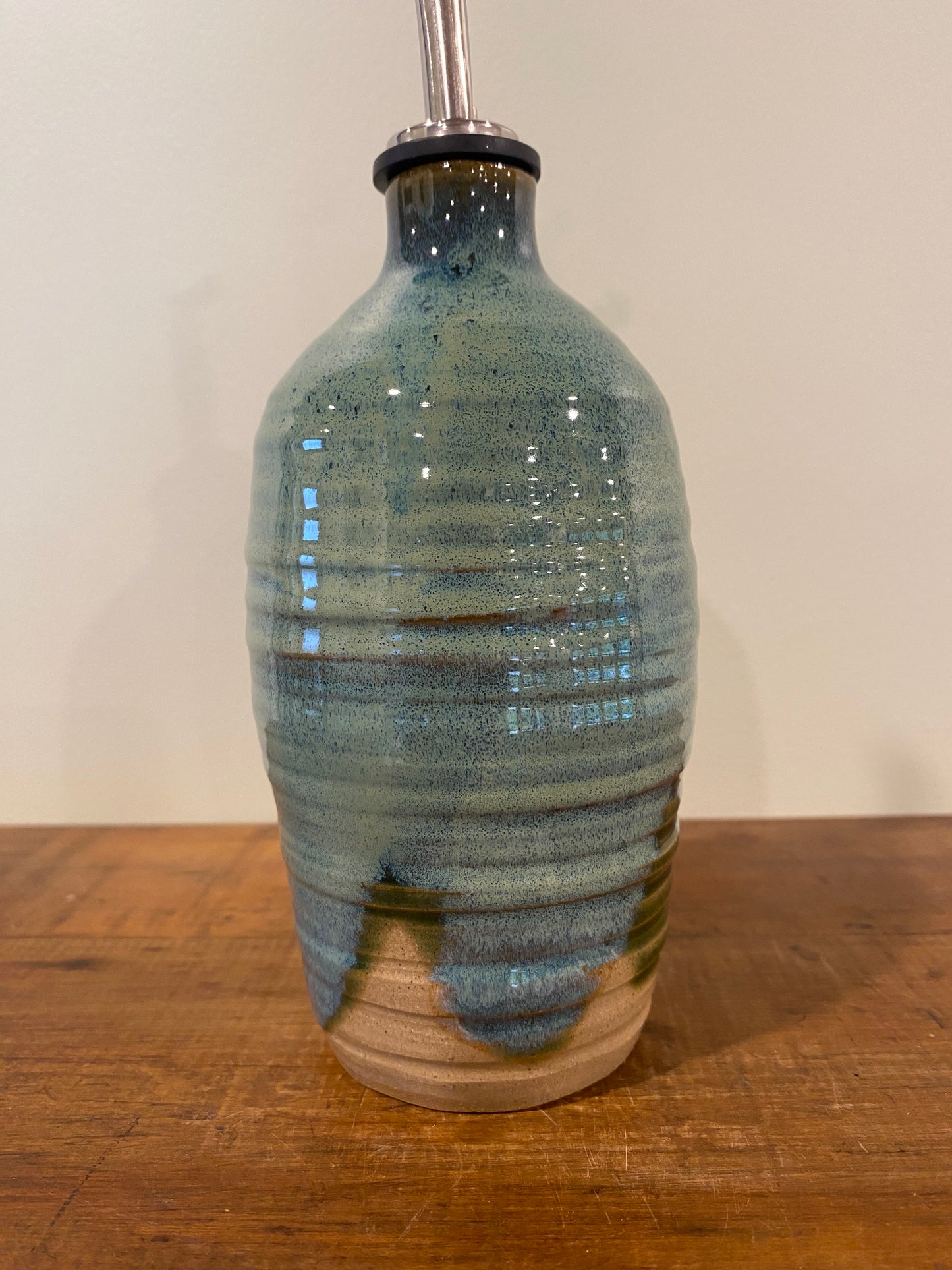 Green oil bottle