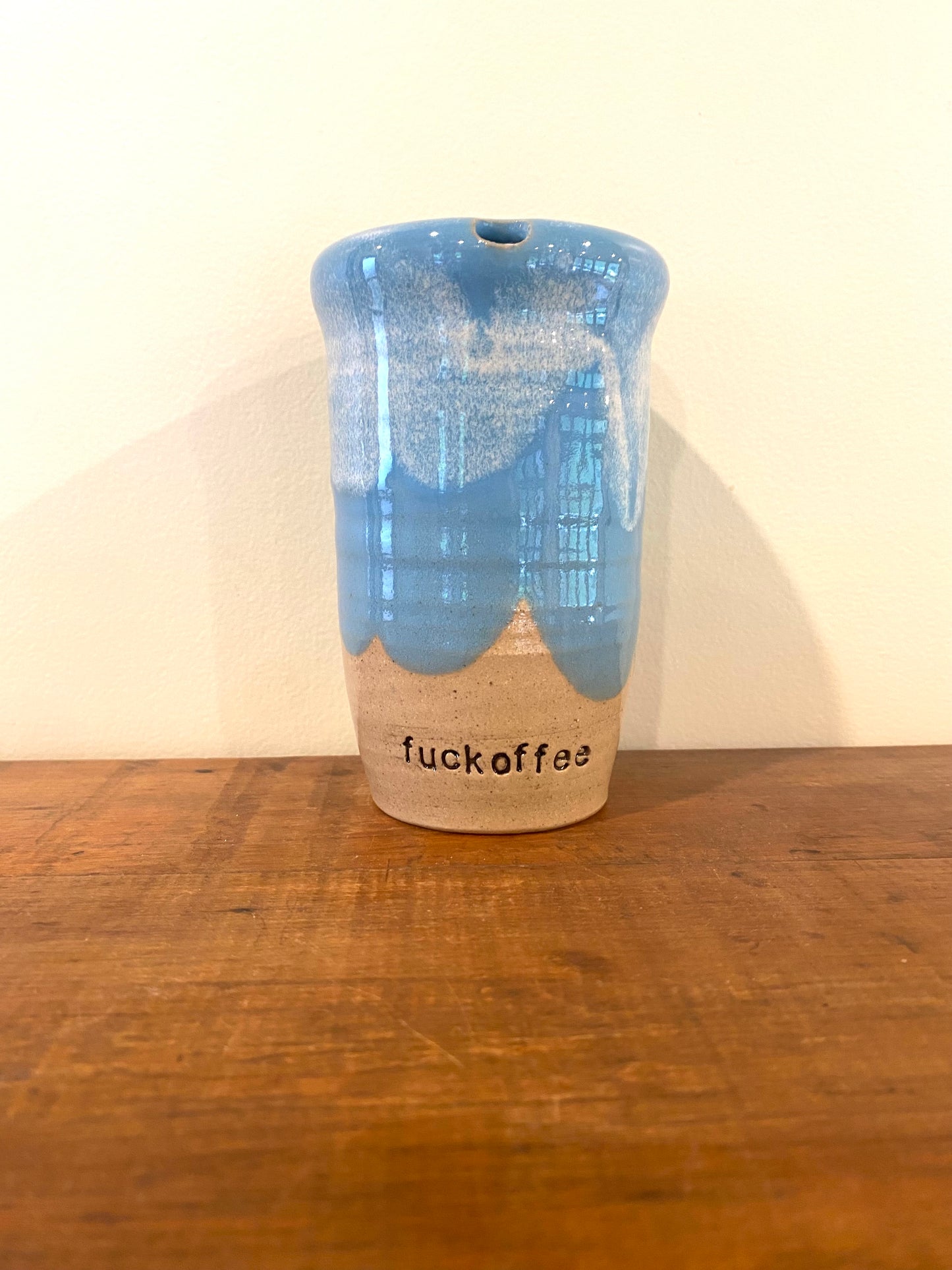 Lidless travel tumber large turquoise fuckoffee