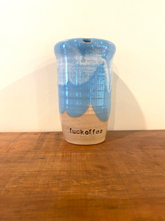 Lidless travel tumber large turquoise fuckoffee