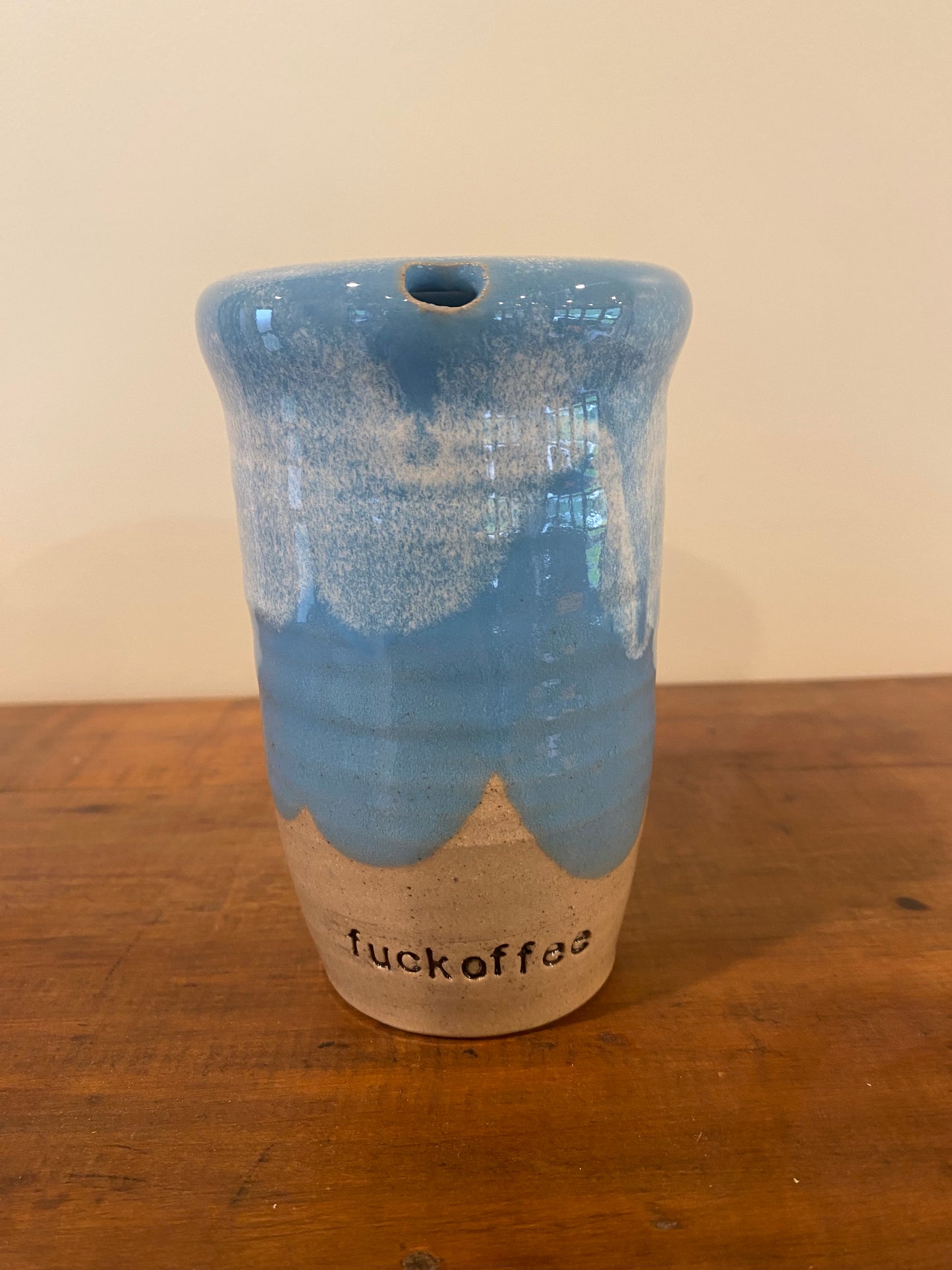 Lidless travel tumber large turquoise fuckoffee